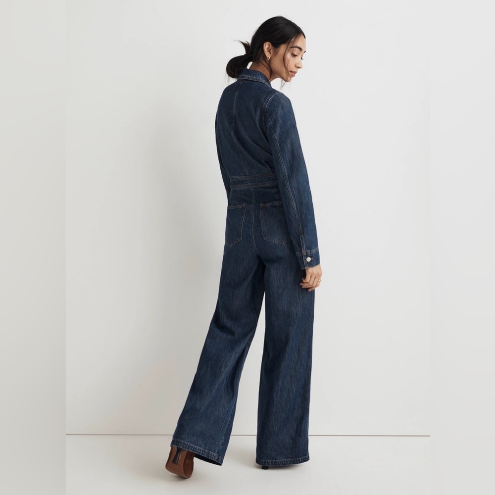 NWT: Madewell Tailored Denim Jumpsuit. Size 4 - Picture 2 of 12